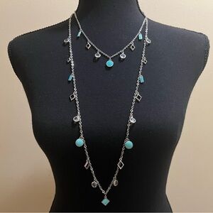 Express Necklace - 2 Row Multi Pendant Necklace